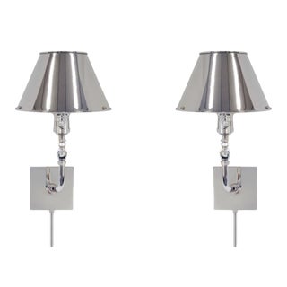 Circa Swivel Head Sconces & Shades - a Pair For Sale