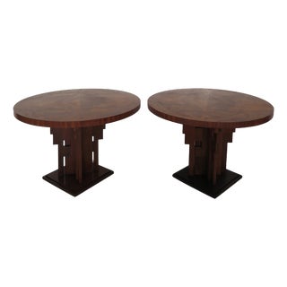 Gueridon Tables with Sculptural Base, Italy, 1930s, Set of 2 For Sale
