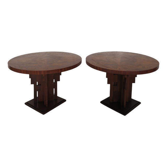 Gueridon Tables with Sculptural Base, Italy, 1930s, Set of 2 For Sale
