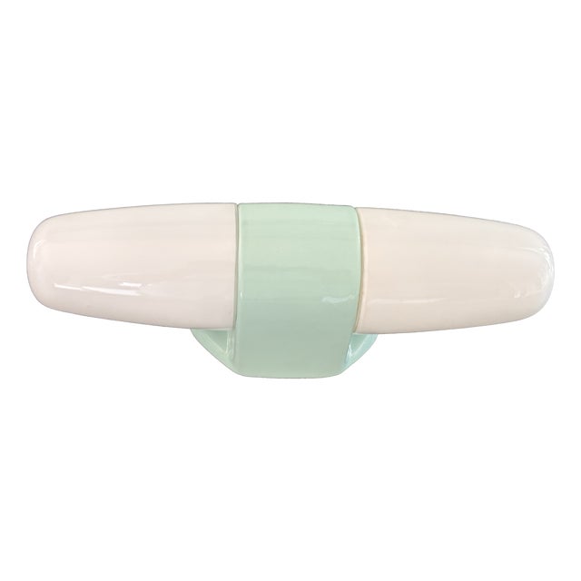 Light Blue Ceramic Model 6068 Sconce by Wilhelm Wagenfeld for Lindner, 1958 For Sale