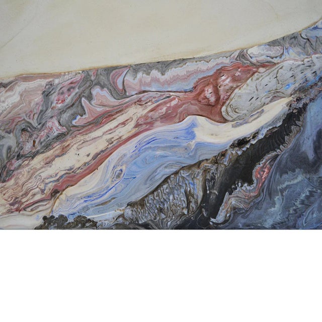 The title of this work is "Evolution" in this panel the artist Lodovico Cupioli represented a river in his particular...