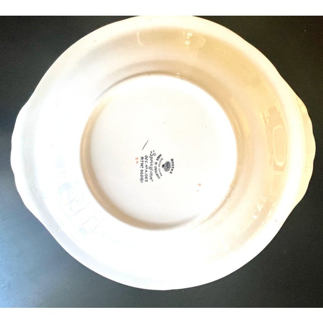 Antique Chinoiserie Booth's Gilt Scalloped Platter "Springtime" For Sale - Image 9 of 11