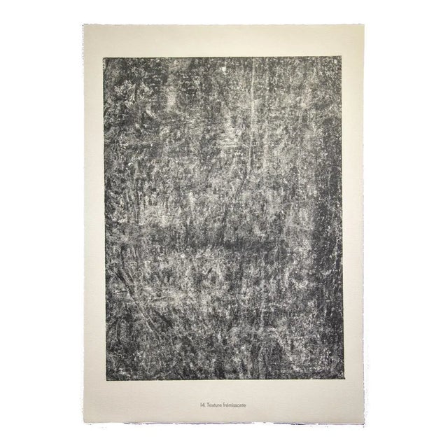 Texture frémissante is an original b/w lithograph from the album sies et chausseèes by the french founder of art brut,...
