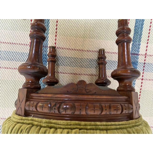 1900 - 1909 Antique Victorian Style Round Footstool For Sale - Image 5 of 9