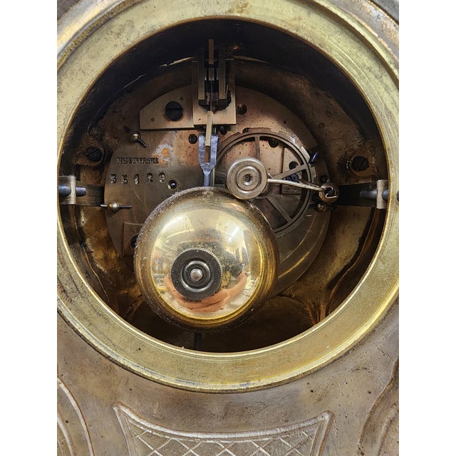 Early 20th Century Beautiful Antique French Louis Gilded Mantle Clock For Sale - Image 5 of 5