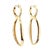 14k Gold Open Twisted Drop Earrings With Diamond Pave - Made in Italy, Pair For Sale - Image 9 of 11