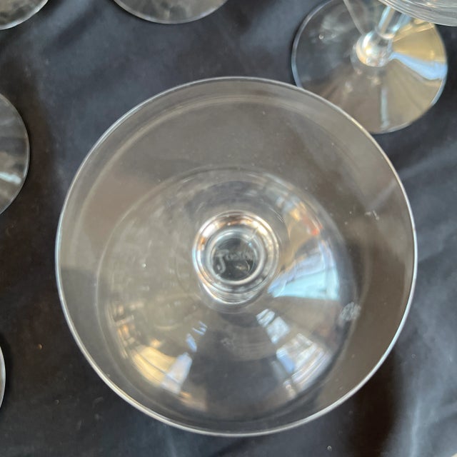 1960s Mid Century Fostoria Glassware With Platinum Rim- 36 Pieces For Sale - Image 5 of 7