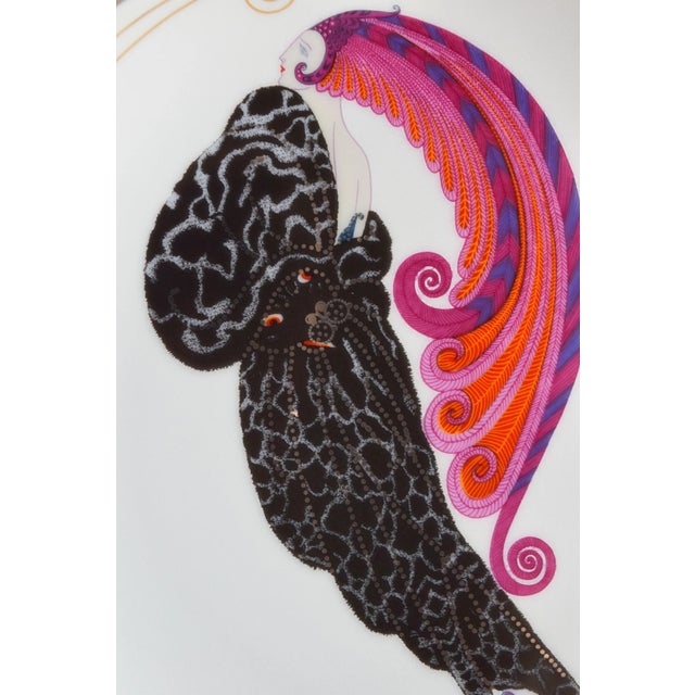 Metal Erté "Beauty and the Beast" Limited Edition Plate For Sale - Image 7 of 8