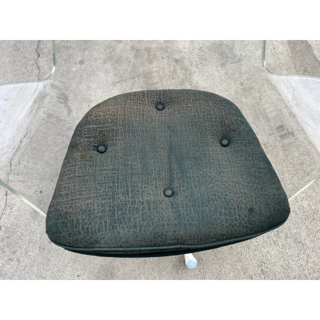 Vintage 1960s Lucite Desk Chair For Sale In West Palm - Image 6 of 7