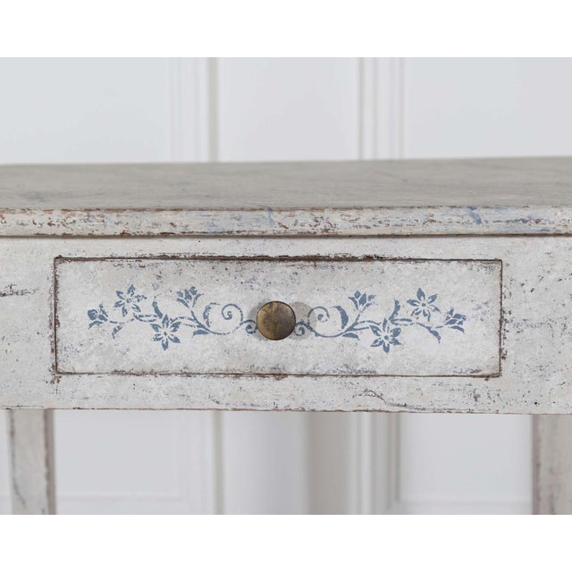 Swedish Painted Console Table with Drawer, circa 1880 For Sale - Image 11 of 11