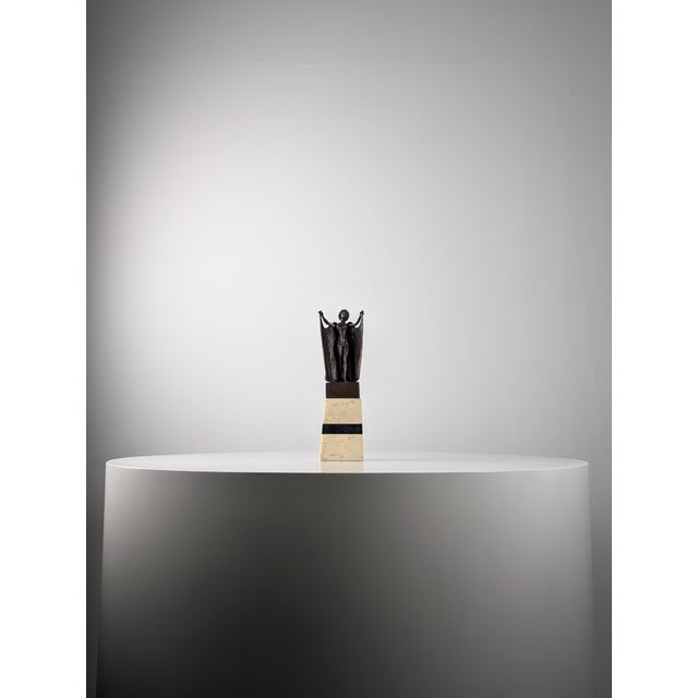 Sculpture created by renowned Austrian sculptor Carl Kauba in the early 20th century, depicting a bronze female figure...