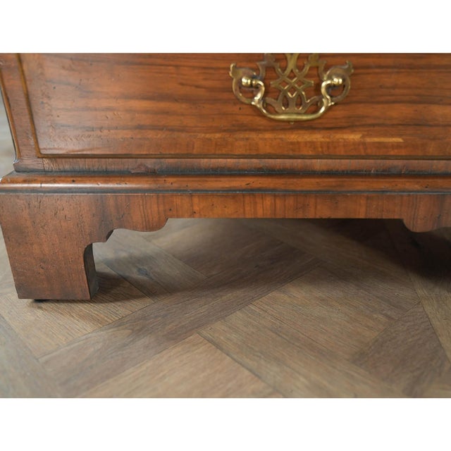 Baker Furniture Company Vintage Baker Walnut Executive Desk For Sale - Image 4 of 17