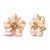 Immerse yourself in the ethereal elegance of these 18K rose gold earrings, where sophistication meets mother nature's...