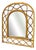 Arched Bamboo and Cane Mirror Wall Mirror For Sale