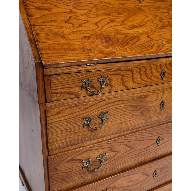 Louis Seize Style Dresser in Oak and Brass, 1840s For Sale - Image 5 of 11