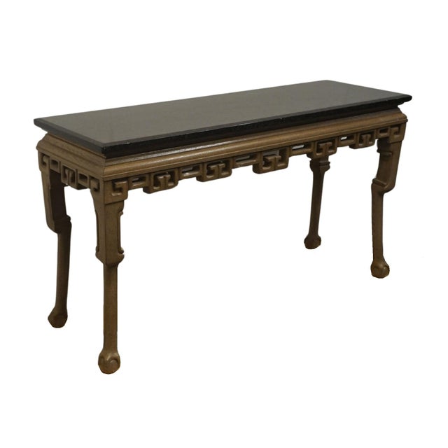 Contemporary Marge Carson Asian Inspired Contemporary Modern 55" Sofa Console Entry Table W. Granite Top Sq55130k For Sale - Image 3 of 9
