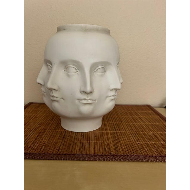 Abstract Abstract Fornasetti Style Sculpture TMS Perpetual Face Vase 2005 For Sale - Image 3 of 7