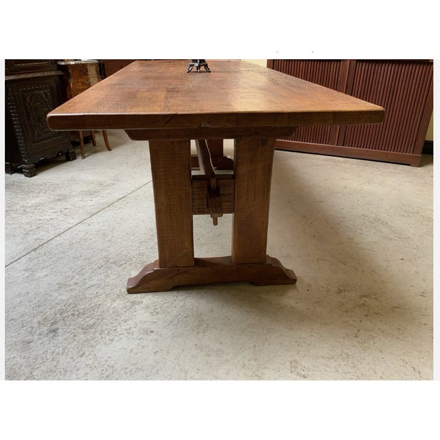 Brown Monastery Table, 1940 For Sale - Image 3 of 9
