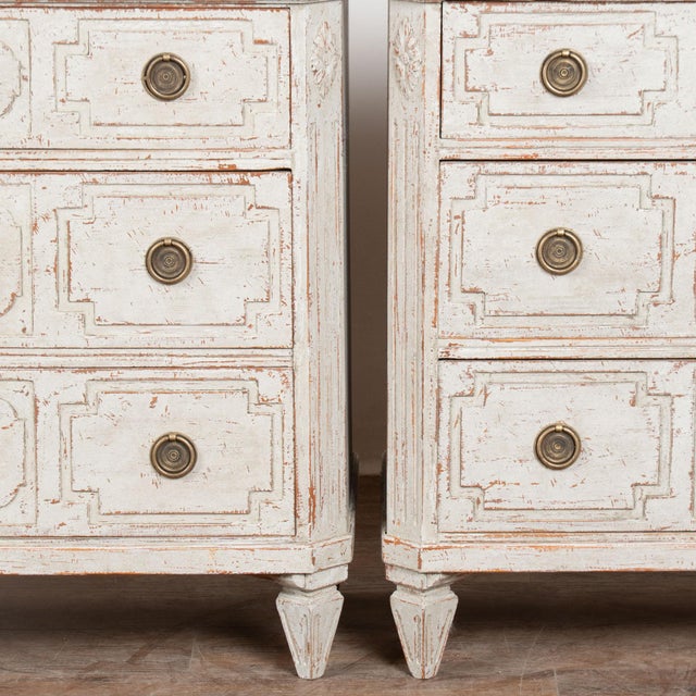Pair of 20th Century Danish Pine Chests of Three Drawers For Sale - Image 13 of 15