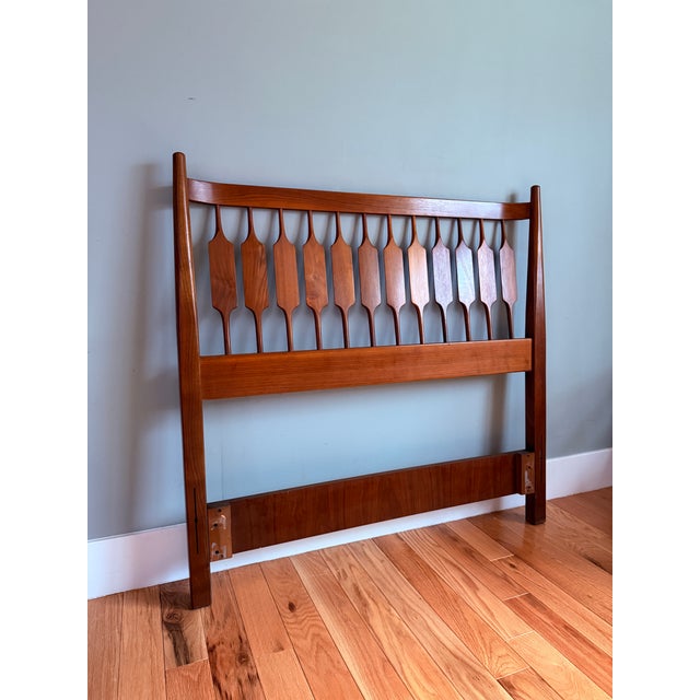 Mid-Century Modern MCM Attributed to Kipp Stewart for Drexel“Declaration” Twin Headboard, Circa 1956 For Sale - Image 3 of 7
