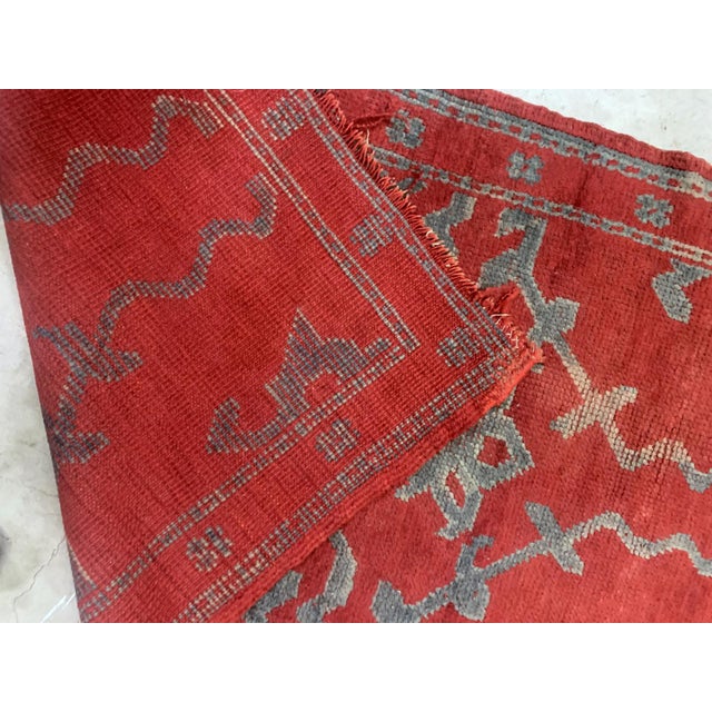 1880s, Handmade Antique Turkish Oushak Rug 3' X 4.9' For Sale - Image 4 of 9