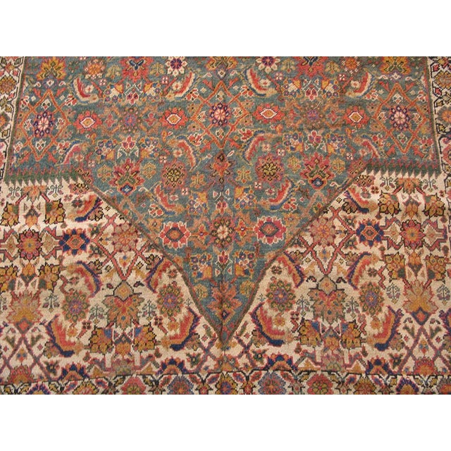 1820s Green Herati Medallion Antique n.w. Persian Gallery Rug 6'10" X 17' Handknotted Wool Carpet For Sale - Image 18 of 18