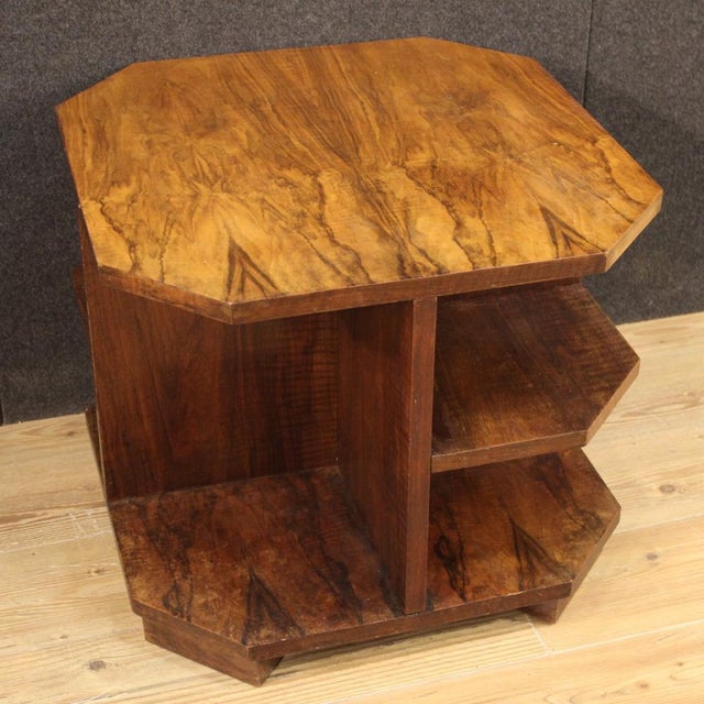 Italian Coffee Table in Walnut Wood, 1960s For Sale - Image 3 of 12