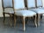 Wood Vintage Carved Wood Dining Chairs With Blue Upholstery - Set of 6 For Sale - Image 7 of 13
