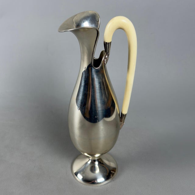 Modernist 800 Silver Pourer Jug, 1960s For Sale - Image 4 of 11