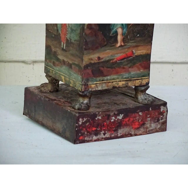 Metal Tole Peinte Beaker-Form Jardinieres - a Pair For Sale - Image 7 of 9