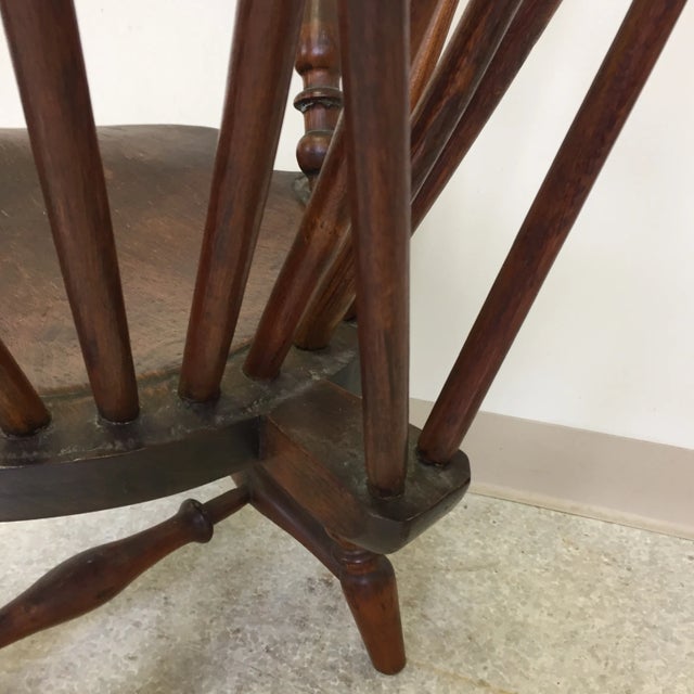 Late 18th Century Brace Back Windsor Arm Chair For Sale In South Bend - Image 6 of 13