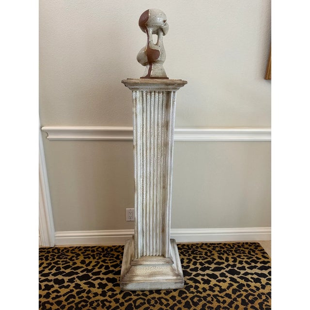 Vintage 1980’s 52” Pedestal Display Columns - A Pair For Sale - Image 12 of 15