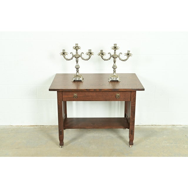 Tiffany & Co. Style Antique Victorian Silverplate Three-Light Candelabras, Pair For Sale - Image 11 of 12