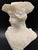 Stone Antique Art Nouveau Carved Italian Alabaster Bust: Woman in Hat (After Cipriani) For Sale - Image 7 of 10