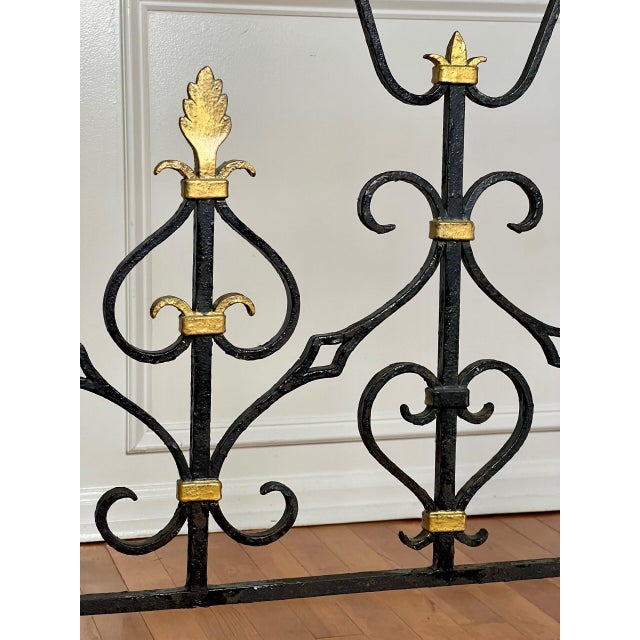 Large French Wrought Iron Chateau Landier Fireplace Screen, 1890s For Sale - Image 14 of 18