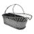 Vintage Handmade Silverplate Wire Wine Basket With Linen Bottle Wrap, French Country Barware For Sale