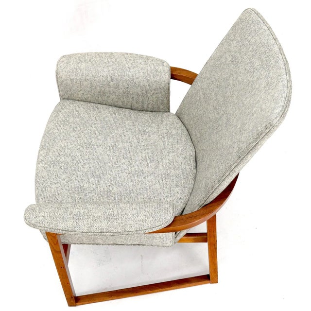 Ib Kofod-Larsen Danish Mid-Century Modern Teak Barrel Shape Frame Lounge Chair For Sale - Image 4 of 13