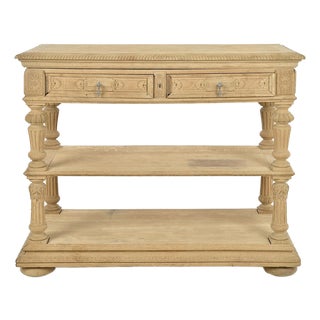 19th Century Carved Oak Sideboard For Sale