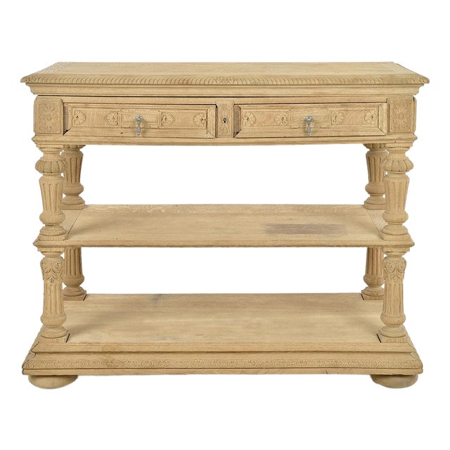 19th Century Carved Oak Sideboard For Sale