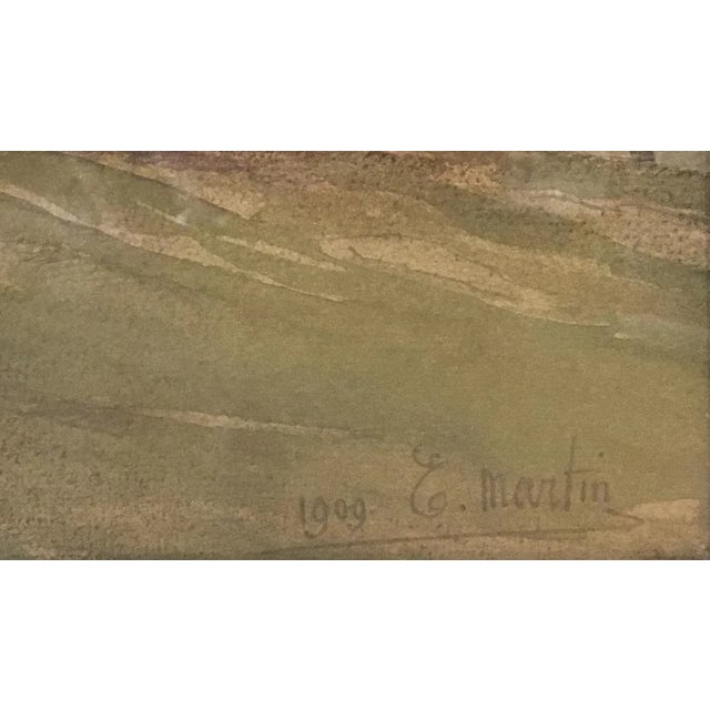 Modern Eugène Louis Martin, Paysage automnal, 1909, Watercolor on Paper, Framed For Sale - Image 3 of 9