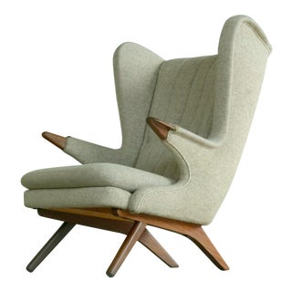 Sven Skipper 1960s Papa Bear Chair Model 91 in the Style of Hans Wegner
