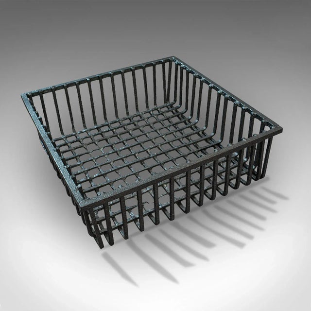 English Victorian Antique Cast Iron Fire Basket For Sale - Image 3 of 13