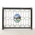 Arts & Crafts Antique Arts & Crafts Leaded & Stained Glass Window With Country Road Circa 1910 For Sale - Image 3 of 14