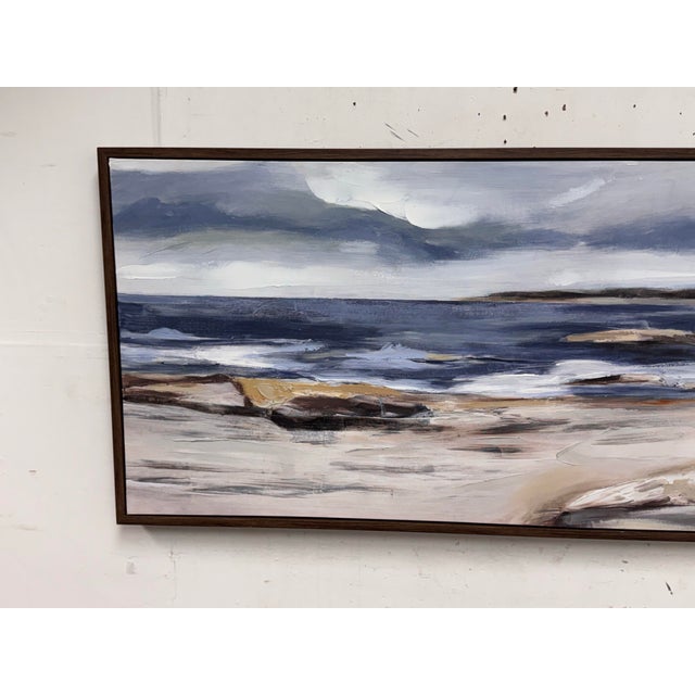 Brodsky Abstract Coastal Seascape on Canvas, Framed For Sale - Image 4 of 12