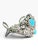 Native American 1980s Harry B. Yazzie Navajo Sterling Silver & Turquoise Floral Cuff Bracelet For Sale - Image 3 of 10