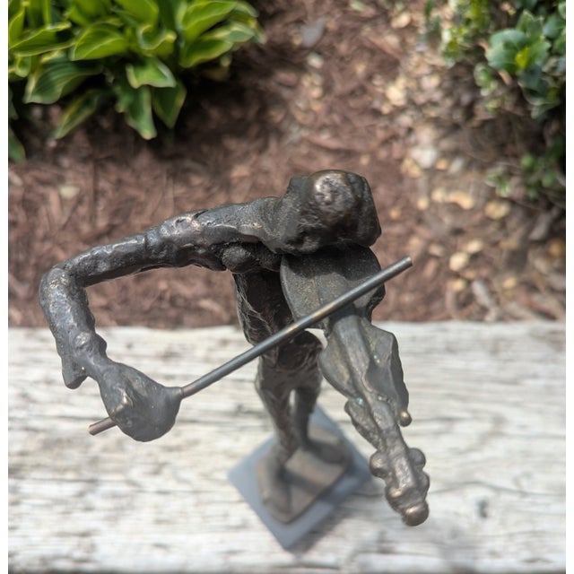 Late 20th Century Vintage Brutalist Diego Giacometti Style Bronze Figurine For Sale - Image 5 of 12