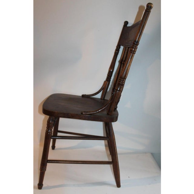 Wood 19thc Ranch Style Pressed Back Chairs, Set of Four For Sale - Image 7 of 15