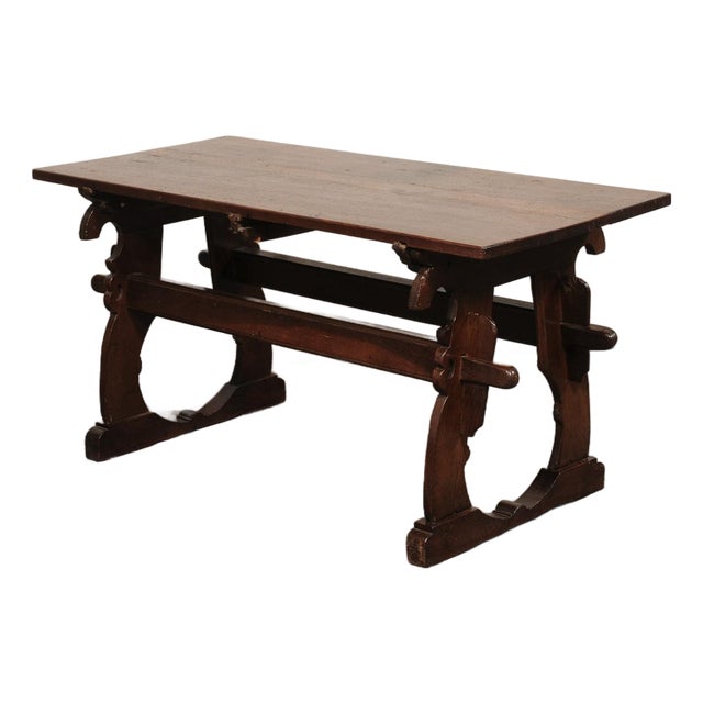 Early 19th C. Oak Trestle Table, France For Sale