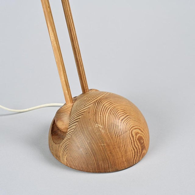 Turned Wood Desk Lamp, Switzerland, 1970s For Sale - Image 4 of 12