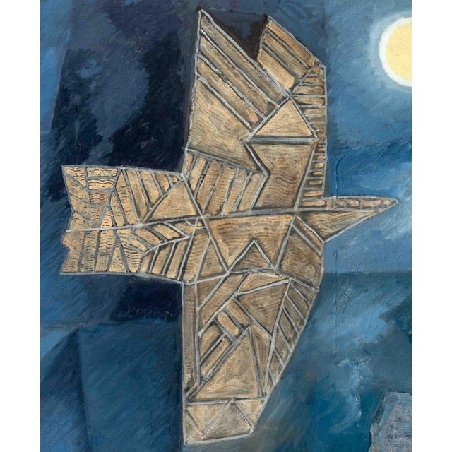 Max Papart (French, 1911-1994), "Paris - Milan No. 4", Oil on Board, signed lower left, titled verso, unframed. 32.25" H x...